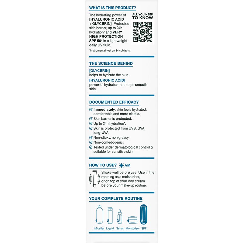Hyaluronic Aloe Ενυδατική Κρέμα Προσώπου με SPF50+ Προϊόν Από Πίσω
